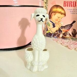 Vtg Poodle Lipstick Holder